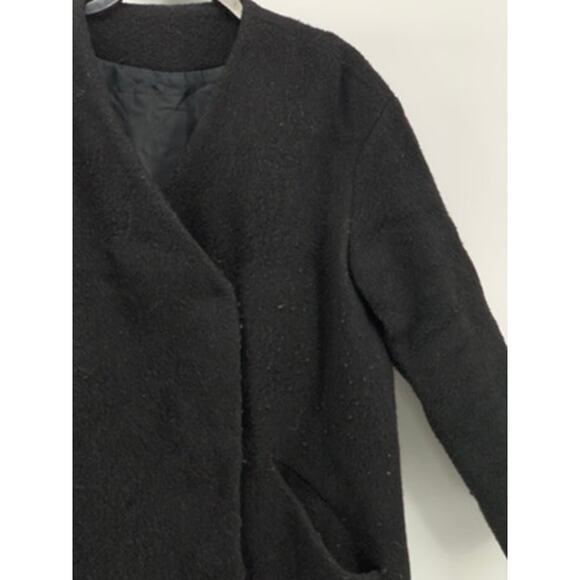 & OTHER STORIES Women’s Black Wool-Blend Asymmetrical Coat SZ 6 - Picture 4 of 11